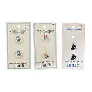VTG 1976 JHB Beatrix Potter Collection/Music Note Plastic Buttons 3 Styles Japan